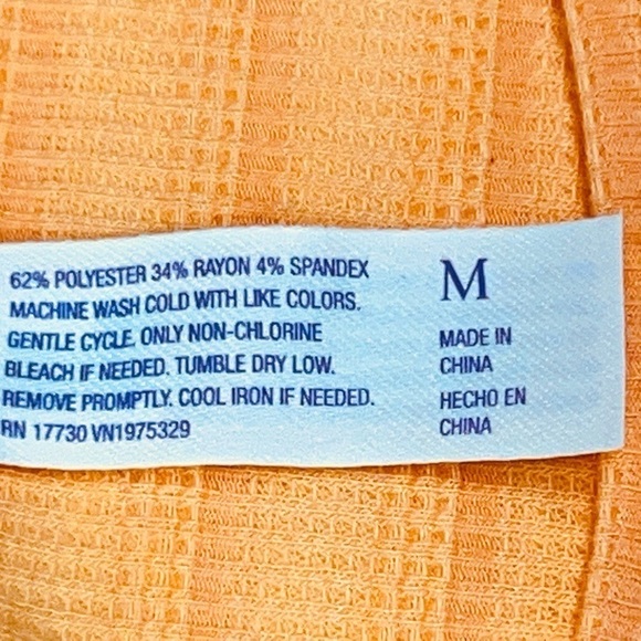 𝅺stars Above Women's Light Orange Textured Knit Pajama Shorts 2pc Set - Picture 3 of 5